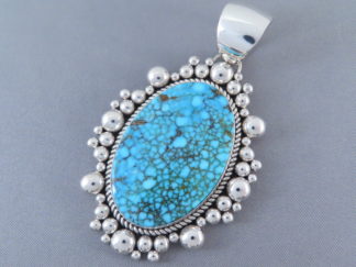 LARGE Kingman Turquoise Pendant by Artie Yellowhorse