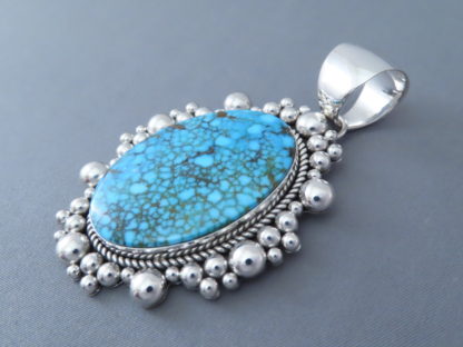 LARGE Kingman Turquoise Pendant by Artie Yellowhorse