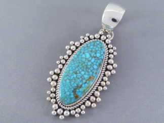 Larger Kingman Turquoise Pendant by Artie Yellowhorse