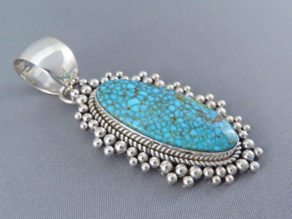 Larger Kingman Turquoise Pendant by Artie Yellowhorse