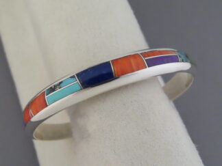 Inlaid Multi-Color Cuff Bracelet (more narrow)