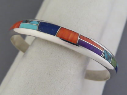 Inlaid Multi-Color Cuff Bracelet (more narrow)