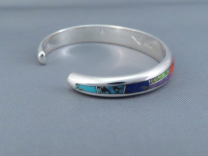 Inlaid Multi-Color Cuff Bracelet (more narrow)