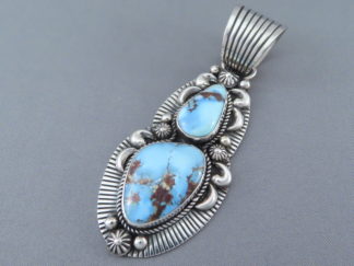 Shop Turquoise Jewelry - Golden Hills Turquoise Pendant by Native American (Navajo) Jeweler, Albert Jake $895- FOR SALE