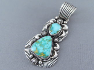 Sonoran Gold Turquoise Pendant by Native American Navajo Indian Jewelry Artist, Albert Jake FOR SALE $695-