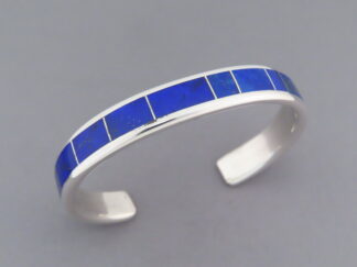Sterling Silver & Lapis Inlay Cuff Bracelet