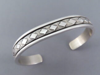 Shop Men's Jewelry - Heavy Sterling Silver Cuff Bracelet by Native American Indian Jeweler, Bruce Morgan $395- FOR SALE