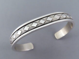 Large Sterling Silver Cuff Bracelet by Bruce Morgan