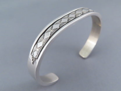 Large Sterling Silver Cuff Bracelet by Bruce Morgan