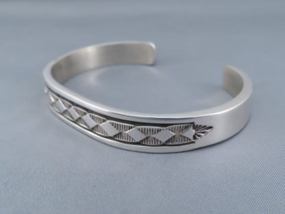 Large Sterling Silver Cuff Bracelet by Bruce Morgan