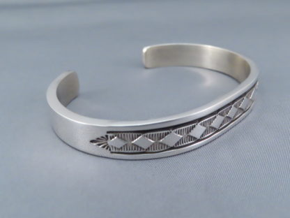 Large Sterling Silver Cuff Bracelet by Bruce Morgan
