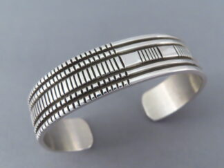 Buy Navajo Jewelry - Lovely Sterling Silver Cuff Bracelet by Native American Jeweler, Bruce Morgan $275- FOR SALE