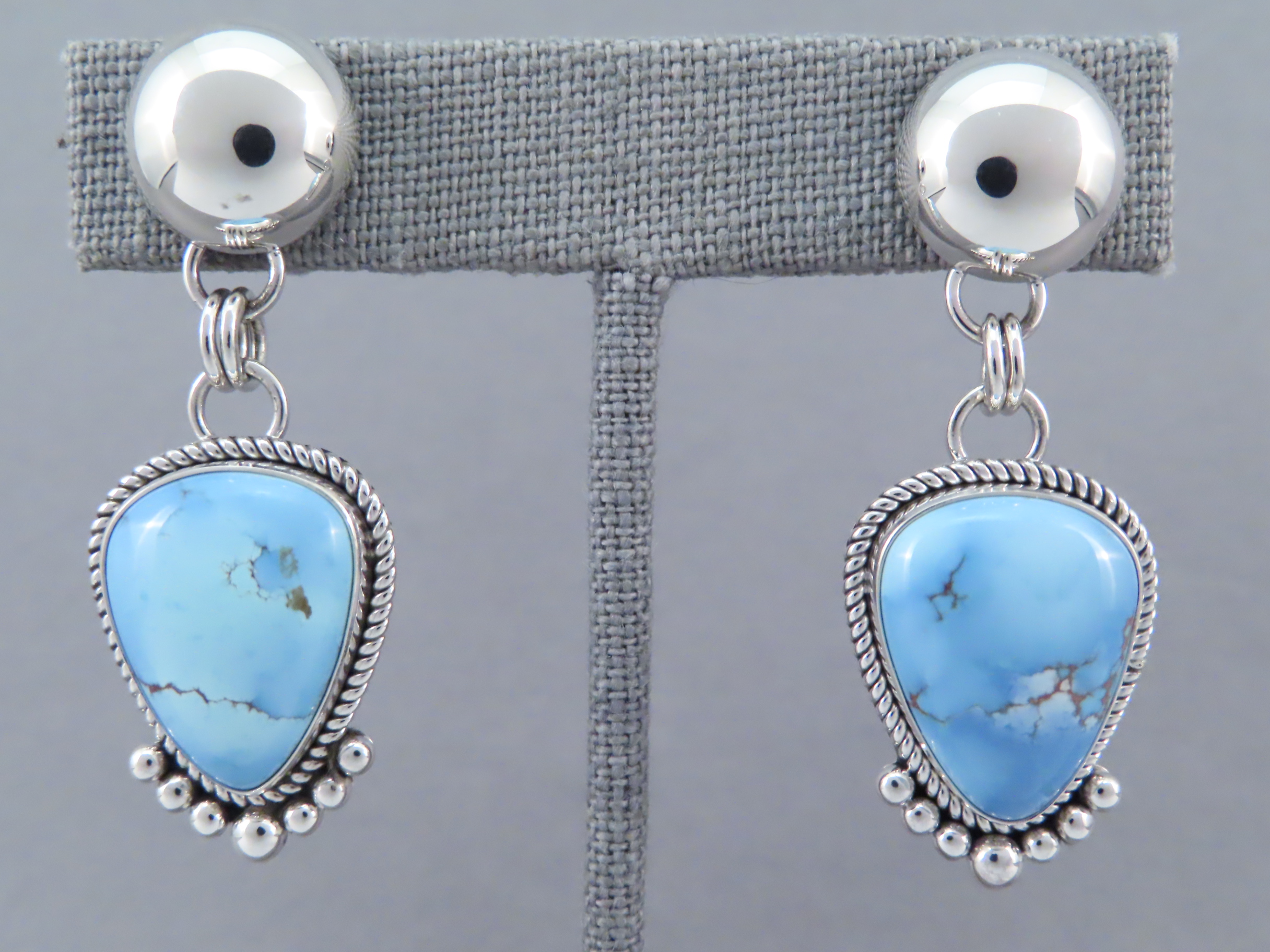 Golden Hills Turquoise Earrings Native American Turquoise Earrings