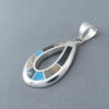 Multi-Stone Inlay Pendant Featuring Turquoise (Open-Drop)