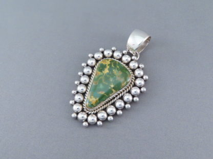 Royston Turquoise and Sterling Silver Pendant by Navajo Artie Yellowhorse