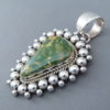 Royston Turquoise and Sterling Silver Pendant by Navajo Artie Yellowhorse