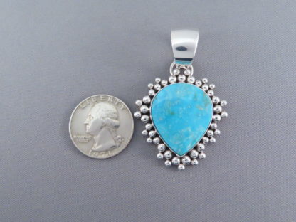 Candelaria Turquoise Pendant by Artie Yellowhorse