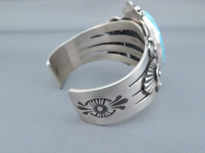 Sterling Silver & Kingman Turquoise Bracelet by Derrick Gordon