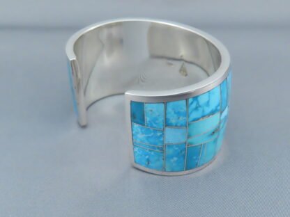 Turquoise Inlay Bracelet Cuff (Wide)