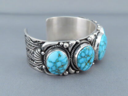 Five-Stone Turquoise Cuff Bracelet (Kingman Turquoise)