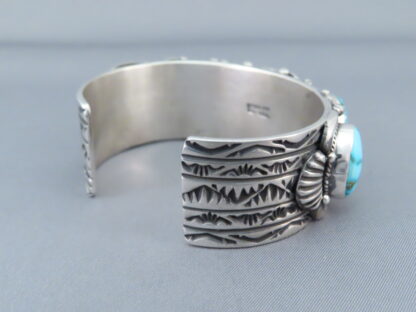 Five-Stone Turquoise Cuff Bracelet (Kingman Turquoise)