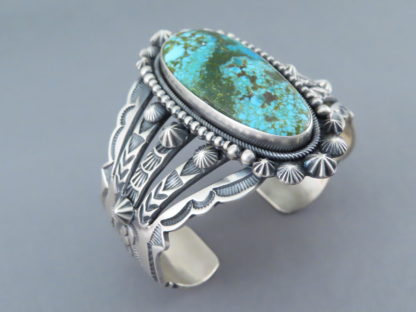 Aaron Toadlena Kingman Turquoise Bracelet Cuff