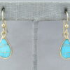 Gold & Turquoise Inlay Earrings