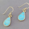 Gold & Turquoise Inlay Earrings