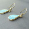 Gold & Turquoise Inlay Earrings