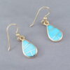 Gold & Turquoise Inlay Earrings