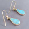 Gold & Turquoise Inlay Earrings