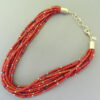Coral & 14kt Gold Necklace by Desiree Yellowhorse