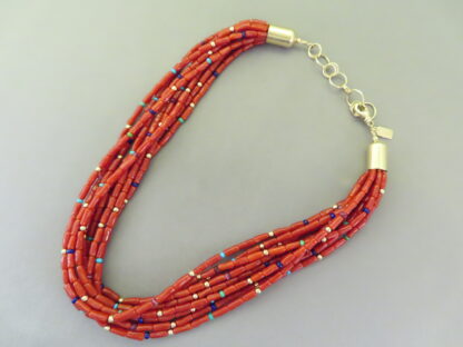 Coral & 14kt Gold Necklace by Desiree Yellowhorse