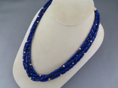 Lapis & 14kt Gold Necklace by Desiree Yellowhorse