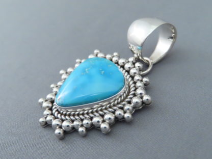 Artie Yellowhorse Blue Ridge Turquoise Pendant