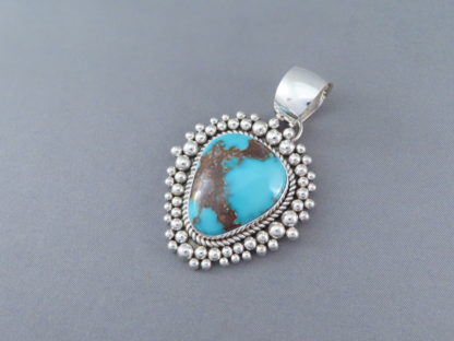 Bisbee Turquoise & Sterling Silver Pendant by Artie Yellowhorse