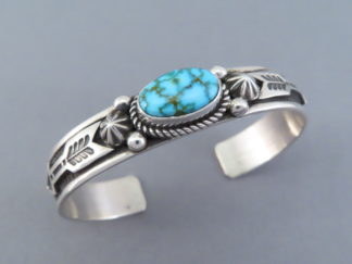 Kingman Turquoise Cuff Bracelet by Albert Jake