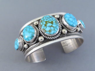 Five-Stone Kingman Turquoise Cuff Bracelet by Albert Jake