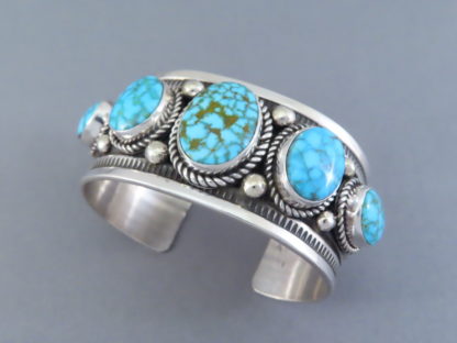 Five-Stone Kingman Turquoise Cuff Bracelet by Albert Jake