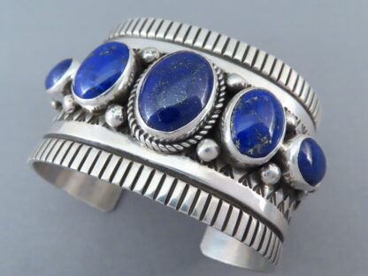 Lapis Cuff Bracelet by Albert Jake