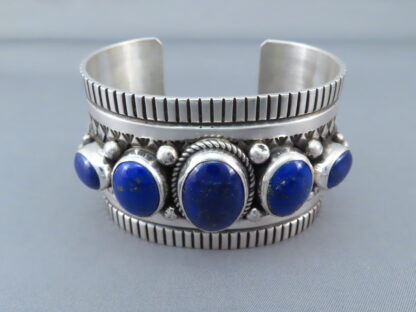 Lapis Cuff Bracelet by Albert Jake