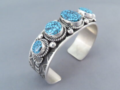 Five-Stone Kingman Turquoise Bracelet by Andy Cadman