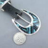 Turquoise & Black Jade Inlay Ranger Buckle Set – VERY FINE Inlay