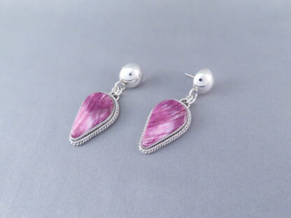 Purple Spiny Oyster Shell Earrings by Artie Yellowhorse