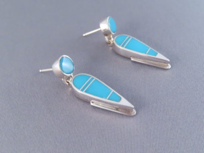 Blue Turquoise Inlay Earrings