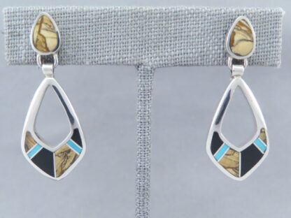 Multi-Stone Inlay Earrings Featuring Turquoise