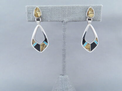 Multi-Stone Inlay Earrings Featuring Turquoise