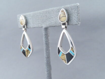 Multi-Stone Inlay Earrings Featuring Turquoise