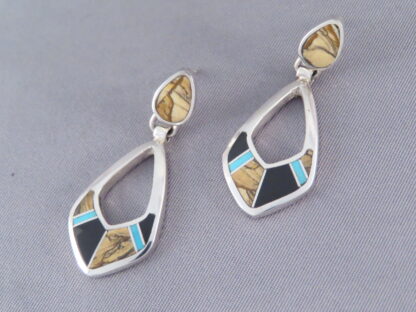 Multi-Stone Inlay Earrings Featuring Turquoise