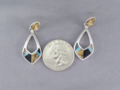 Multi-Stone Inlay Earrings Featuring Turquoise